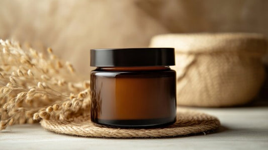 Jar of grass-fed beef tallow moisturizer for dry and sensitive skin